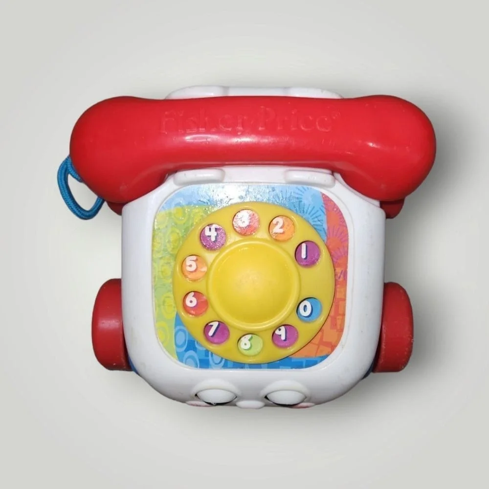 2000 Fisher Price Pull Along Chatter Phone Classic Toddler Baby Toy  Mattel